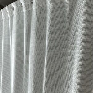 Potter Barn White Waffle Shower Curtain